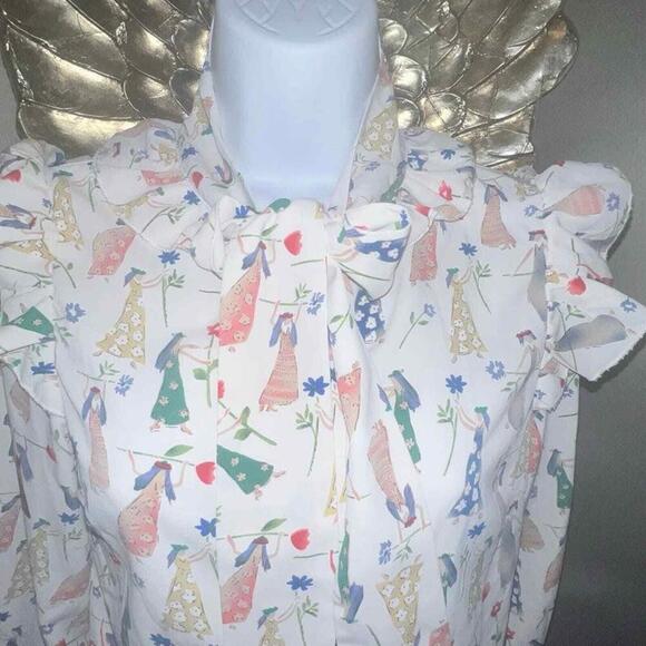 Gracia CHECKERED SHIRT CENTURY FUNNY PEOPLE Blouse,Designer,size Small - Picture 1 of 8